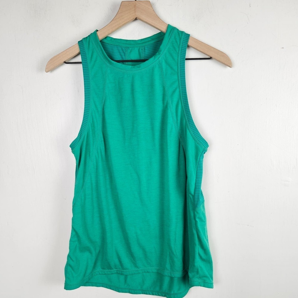 Sweaty Betty Mixed Fabric Tank Top S Green